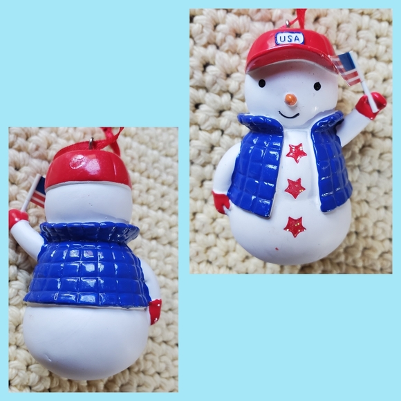 Vintage Holiday 3 Vintage Snowmen Holiday Christmas Tree Ornaments Hallmark Dept56 Agcinc 3
